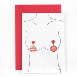 Postkaart Christmas boobs / Studio Flash